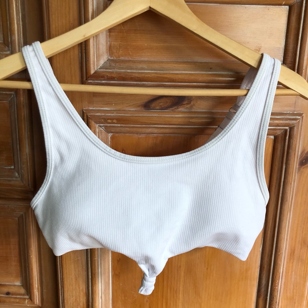 Crop Knot-front Sport top
